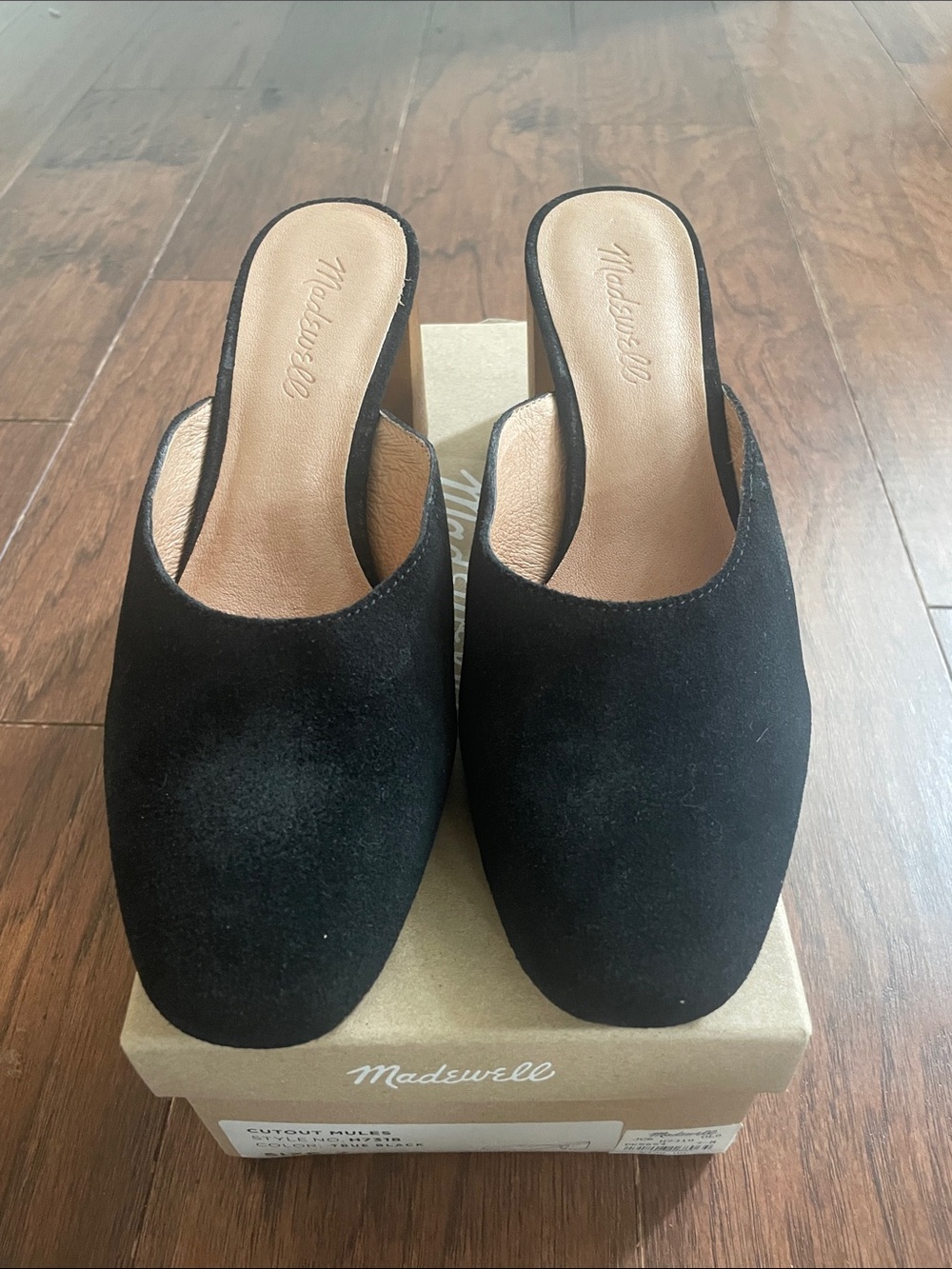 Madewell Black Suede Slip-On Mule